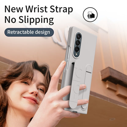 For Samsung Galaxy Z Fold4 Star Pattern Wristband Holder Phone Case(Titanium dust) - Galaxy Z Fold4 5G Cases by buy2fix | Online Shopping UK | buy2fix