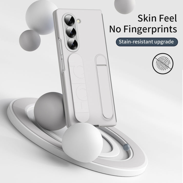 For Samsung Galaxy Z Fold5 5G Star Pattern Wristband Holder Phone Case(White) - Galaxy Z Fold5 Cases by buy2fix | Online Shopping UK | buy2fix