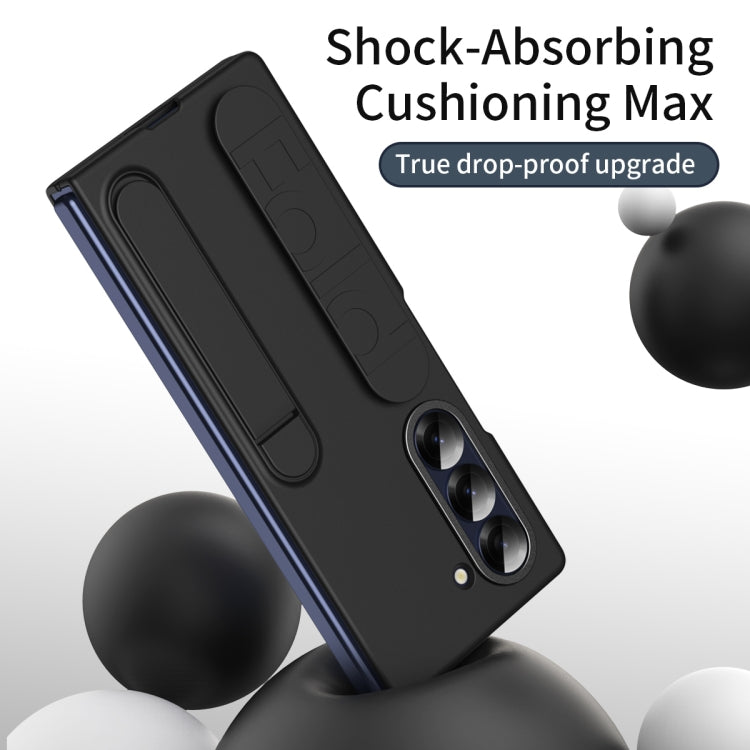 For Samsung Galaxy Z Fold5 5G Star Pattern Wristband Holder Phone Case(Black) - Galaxy Z Fold5 Cases by buy2fix | Online Shopping UK | buy2fix