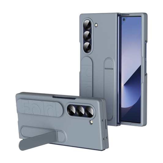 For Samsung Galaxy Z Fold5 5G Star Pattern Wristband Holder Phone Case(Gray) - Galaxy Z Fold5 Cases by buy2fix | Online Shopping UK | buy2fix