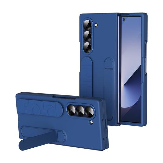 For Samsung Galaxy Z Fold5 5G Star Pattern Wristband Holder Phone Case(Blue) - Galaxy Z Fold5 Cases by buy2fix | Online Shopping UK | buy2fix