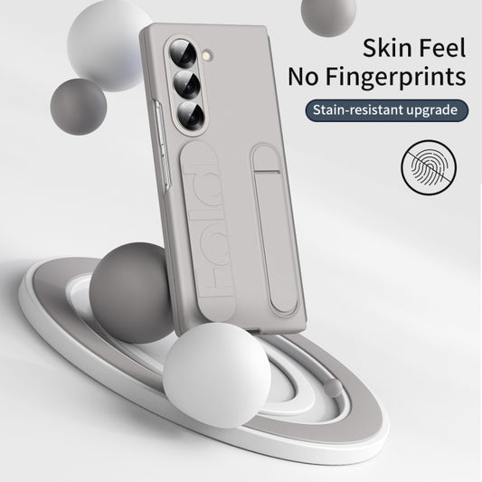For Samsung Galaxy Z Fold5 5G Star Pattern Wristband Holder Phone Case(Titanium dust) - Galaxy Z Fold5 Cases by buy2fix | Online Shopping UK | buy2fix