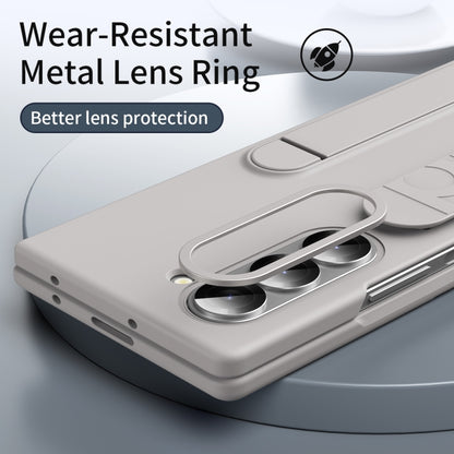 For Samsung Galaxy Z Fold5 5G Star Pattern Wristband Holder Phone Case(Titanium dust) - Galaxy Z Fold5 Cases by buy2fix | Online Shopping UK | buy2fix