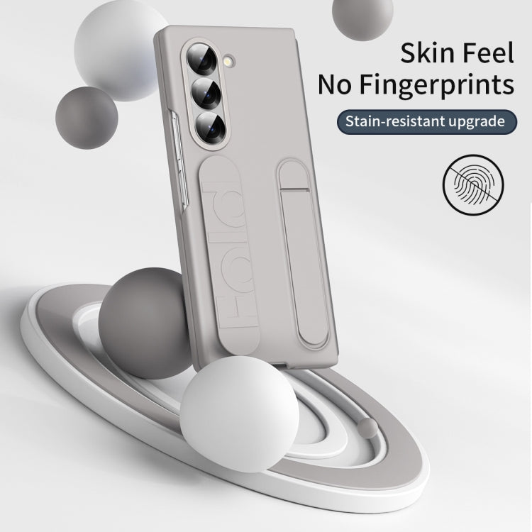 For Samsung Galaxy Z Fold6 5G Star Pattern Wristband Holder Phone Case(Titanium dust) - Galaxy Z Fold6 5G Cases by buy2fix | Online Shopping UK | buy2fix