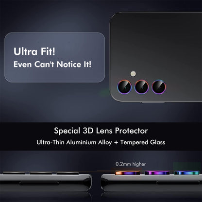 For OPPO Reno12 / Reno12 Pro Global ENKAY Hat-Prince 9H Rear Camera Lens Aluminium Alloy Tempered Glass Film(Silver) - Reno12 Pro Tempered Glass by ENKAY | Online Shopping UK | buy2fix