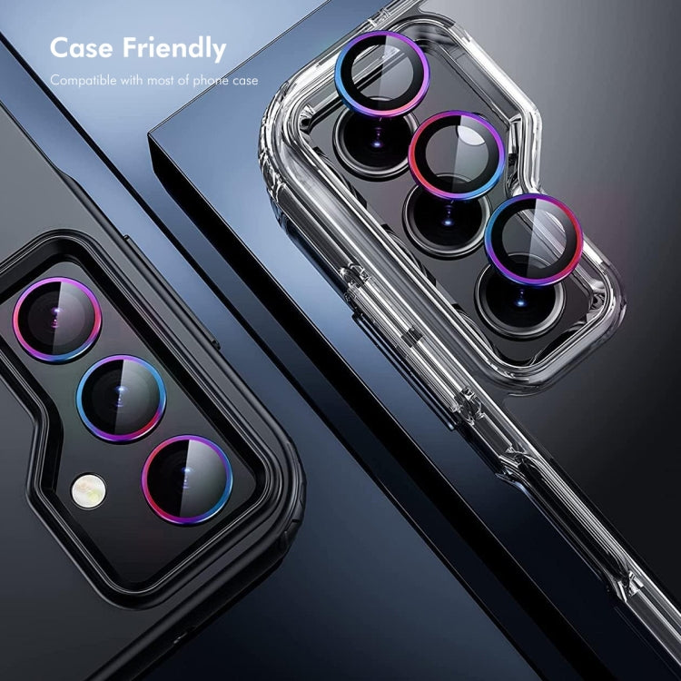 For OPPO Reno12 / Reno12 Pro Global ENKAY Hat-Prince 9H Rear Camera Lens Aluminium Alloy Tempered Glass Film(Silver) - Reno12 Pro Tempered Glass by ENKAY | Online Shopping UK | buy2fix