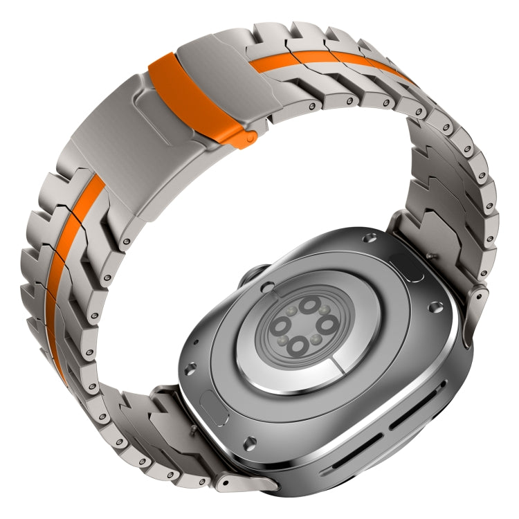 For Samsung Galaxy Watch Ultra 47mm Titanium Alloy Metal Watch Band(Titanium Orange) - Watch Bands by buy2fix | Online Shopping UK | buy2fix