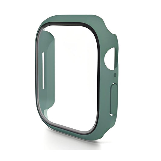 For Apple Watch Series 10 42mm ENKAY Hat-Prince PC Tempered Glass Film Integrated Watch Case(Dark Green) - Watch Cases by ENKAY | Online Shopping UK | buy2fix