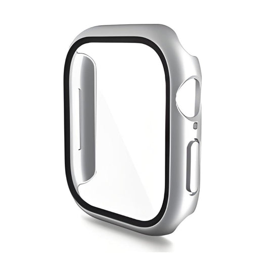 For Apple Watch Series 11 / 10 42mm ENKAY Hat-Prince PC Tempered Glass Film Integrated Watch Case(Silver)