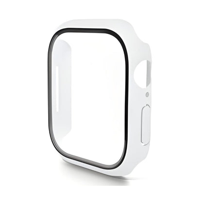 For Apple Watch Series 10 42mm ENKAY Hat-Prince PC Tempered Glass Film Integrated Watch Case(White) - Watch Cases by ENKAY | Online Shopping UK | buy2fix