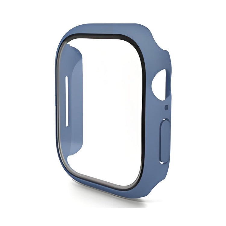 For Apple Watch Series 10 42mm ENKAY Hat-Prince PC Tempered Glass Film Integrated Watch Case(Grey Blue) - Watch Cases by ENKAY | Online Shopping UK | buy2fix