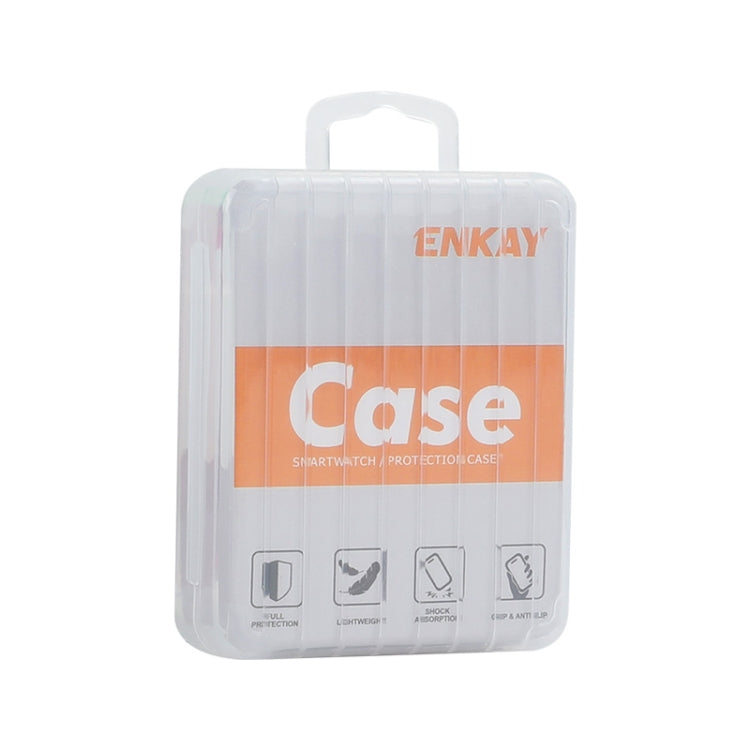 For Apple Watch Series 10 42mm ENKAY Hat-Prince PC Tempered Glass Film Integrated Watch Case(Cyan) - Watch Cases by ENKAY | Online Shopping UK | buy2fix