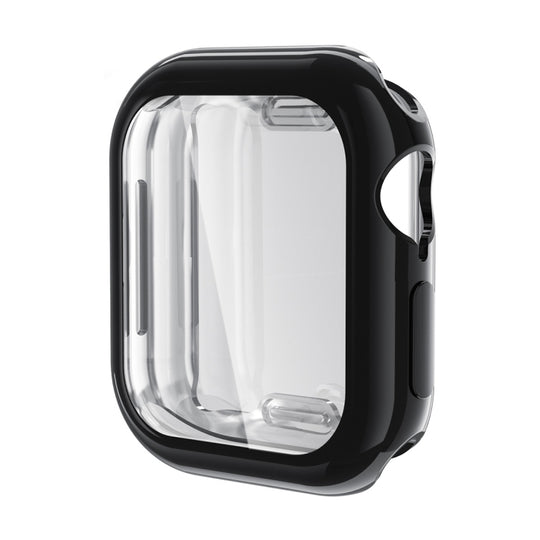 For Apple Watch Series 11 / 10 42mm ENKAY Hat-Prince Electroplated Soft TPU Case with Screen Film(Black)