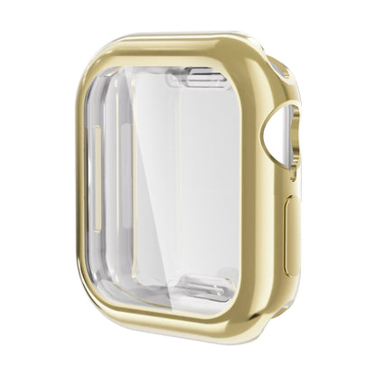 For Apple Watch Series 10 46mm ENKAY Hat-Prince Electroplated Soft TPU Case with Screen Film(Golden) - Watch Cases by ENKAY | Online Shopping UK | buy2fix