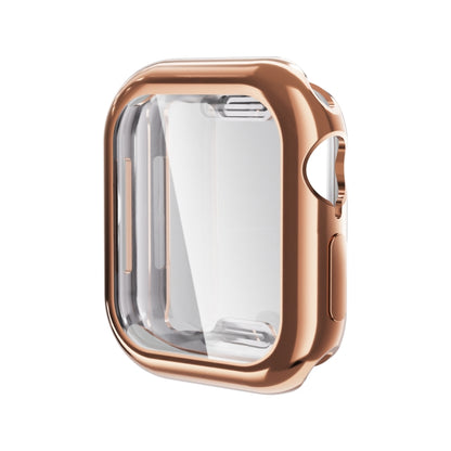 For Apple Watch Series 10 46mm Full Coverage TPU Electroplated Watch Case(Rose Gold) - Watch Cases by buy2fix | Online Shopping UK | buy2fix