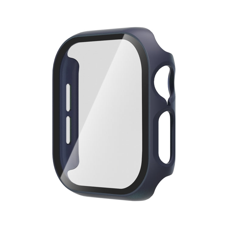 For Apple Watch Series 10 46mm Tempered Glass Film Integrated PC Watch Case(Midnight Blue) - Watch Cases by buy2fix | Online Shopping UK | buy2fix