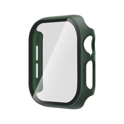 For Apple Watch Series 10 42mm Tempered Glass Film Integrated PC Watch Case(Green) - Watch Cases by buy2fix | Online Shopping UK | buy2fix