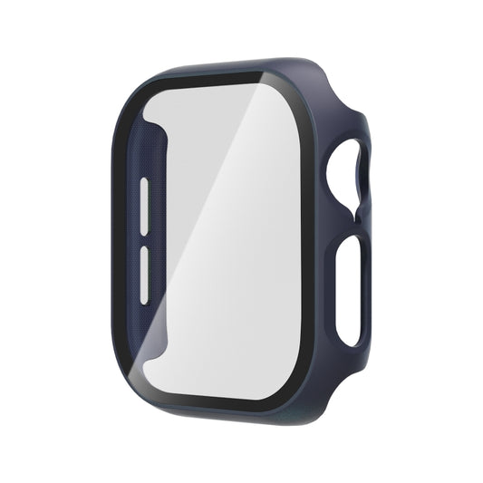 For Apple Watch Series 10 42mm Tempered Glass Film Integrated PC Watch Case(Midnight Blue) - Watch Cases by buy2fix | Online Shopping UK | buy2fix
