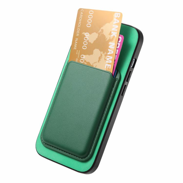 For iPhone 17 Pro Retro Magsafe Card Bag PU Back Cover Phone Case(Green) - iPhone 17 Pro Cases by buy2fix | Online Shopping UK | buy2fix