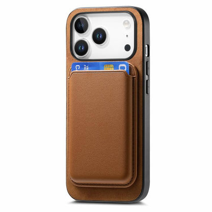 For iPhone 17 Pro Retro Magsafe Card Bag PU Back Cover Phone Case(Brown) - iPhone 17 Pro Cases by buy2fix | Online Shopping UK | buy2fix