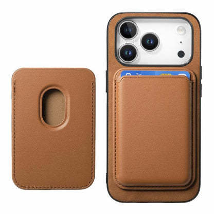 For iPhone 17 Pro Retro Magsafe Card Bag PU Back Cover Phone Case(Brown) - iPhone 17 Pro Cases by buy2fix | Online Shopping UK | buy2fix