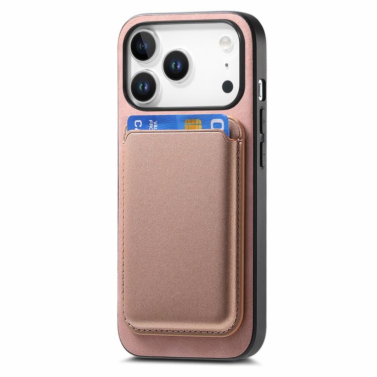 For iPhone 17 Pro Max Retro Magsafe Card Bag PU Back Cover Phone Case(Pink) - iPhone 17 Pro Max Cases by buy2fix | Online Shopping UK | buy2fix
