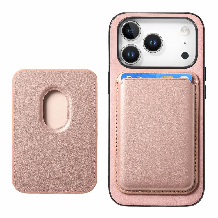 For iPhone 17 Pro Max Retro Magsafe Card Bag PU Back Cover Phone Case(Pink) - iPhone 17 Pro Max Cases by buy2fix | Online Shopping UK | buy2fix