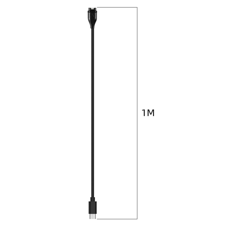 For Garmin Fenix 8 AMOLED / Vivoactive 6 USB-C / Type-C Interface Smart Watch Charging Cable, Length: 1m(black) - Charger by buy2fix | Online Shopping UK | buy2fix