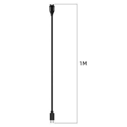 For Garmin Fenix 8 AMOLED / Vivoactive 6 USB-C / Type-C Interface Smart Watch Charging Cable, Length: 1m(black) - Charger by buy2fix | Online Shopping UK | buy2fix