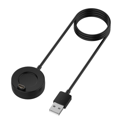 For Garmin Fenix 8 AMOLED / Vivoactive 6 USB Interface Disc Base Smart Watch Charging Cable, Length: 1m(Black) - Charger by buy2fix | Online Shopping UK | buy2fix