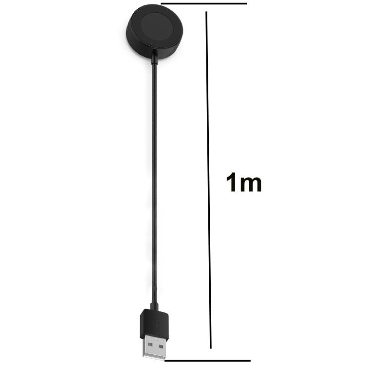 For Garmin Fenix 8 AMOLED / Vivoactive 6 USB Interface Disc Base Smart Watch Charging Cable, Length: 1m(Black) - Charger by buy2fix | Online Shopping UK | buy2fix