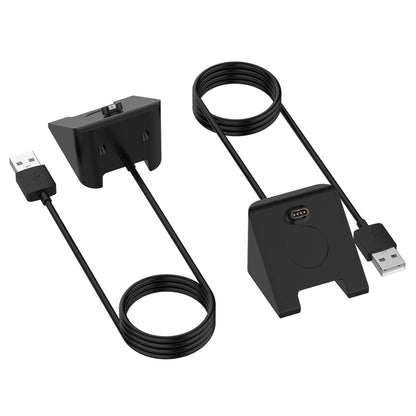 For Garmin Fenix 8 AMOLED USB Interface Vertical Watch Charger, Length: 1m(Black) - Charger by buy2fix | Online Shopping UK | buy2fix