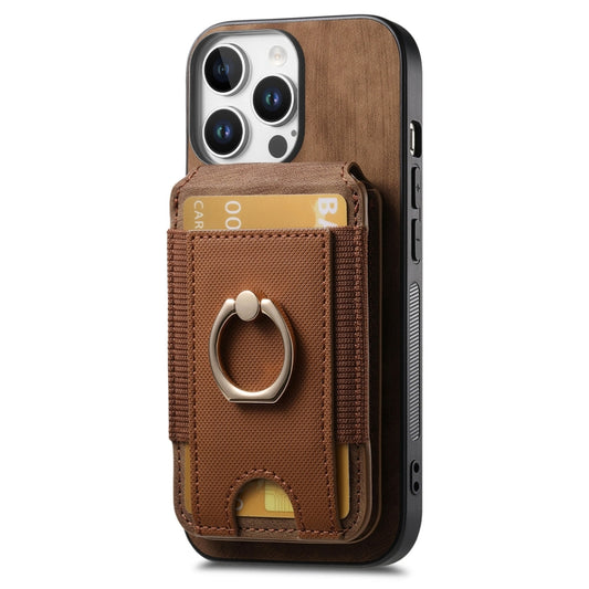 For iPhone 16 Pro Max Retro Splitable Magnetic Stand Card Bag Leather Phone Case(Brown) - iPhone 16 Pro Max Cases by buy2fix | Online Shopping UK | buy2fix