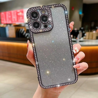 For iPhone 16 Pro Max Diamond Gradient Glitter Plated TPU Phone Case(Black) - iPhone 16 Pro Max Cases by buy2fix | Online Shopping UK | buy2fix