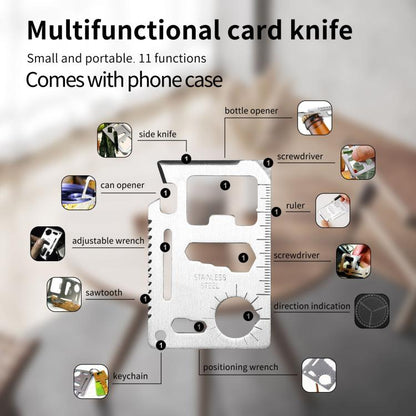 For iPhone 16 Wristband Kickstand Card Wallet Back Phone Case with Tool Knife(Blue) by buy2fix