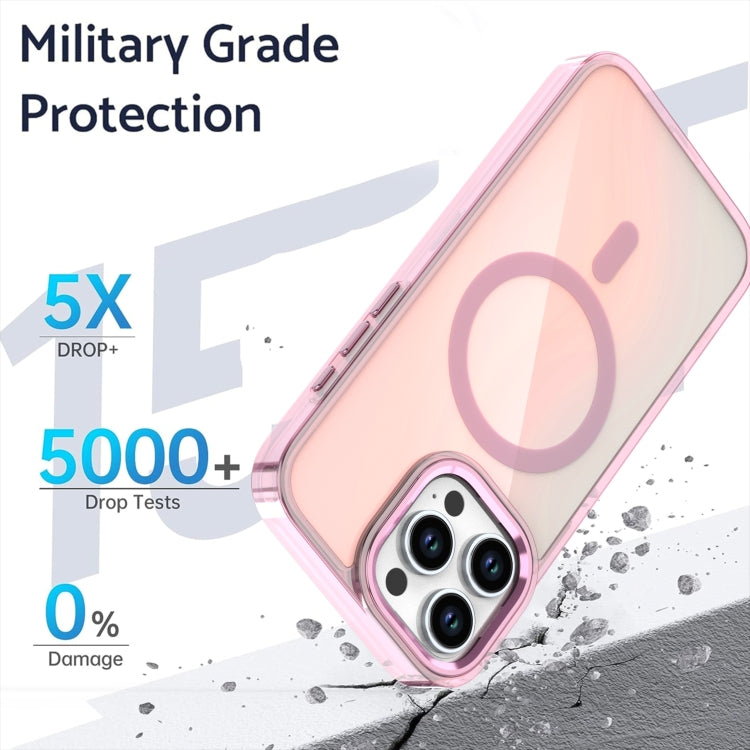 For iPhone 16 Bright Shadow Magsafe Discoloration Phone Case(Pink) - iPhone 16 Cases by buy2fix | Online Shopping UK | buy2fix