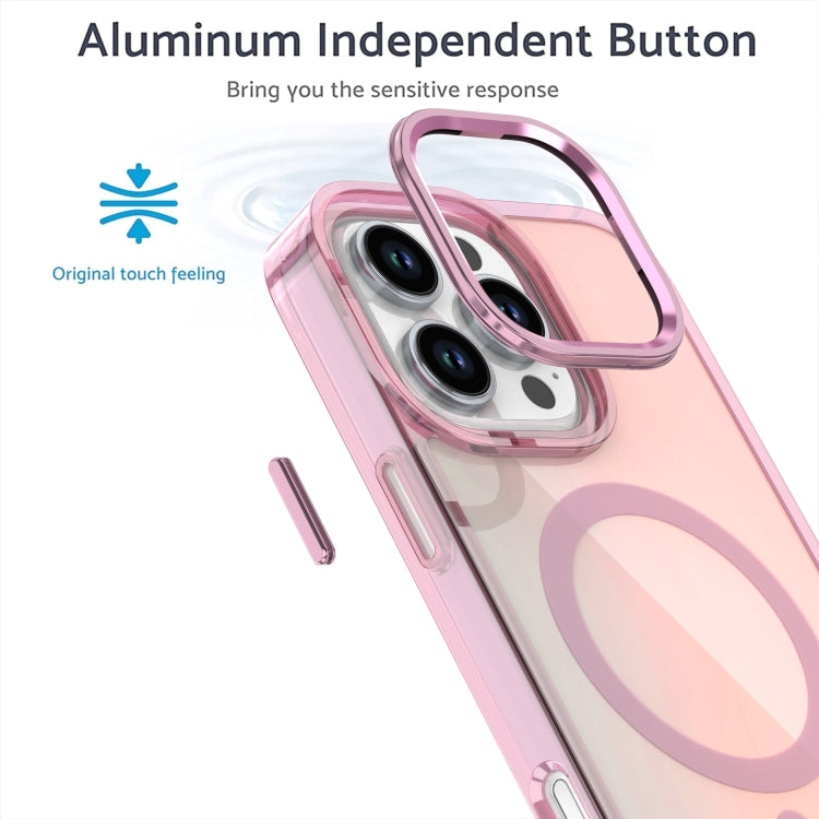 For iPhone 16 Pro Bright Shadow Magsafe Discoloration Phone Case(Blue) - iPhone 16 Pro Cases by buy2fix | Online Shopping UK | buy2fix