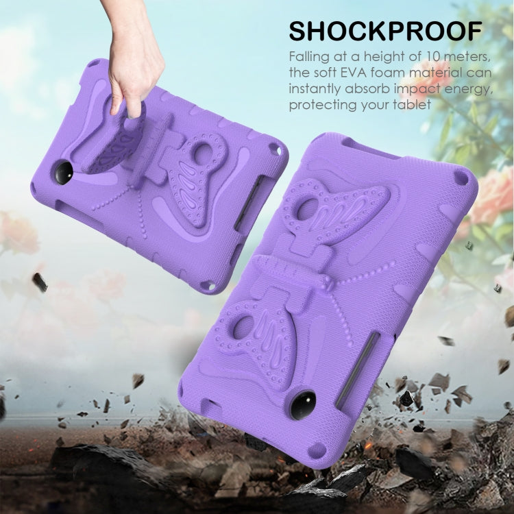 For Xiaomi Redmi Pad SE 8.7 2024 Butterfly Bracket EVA Shockproof Tablet Case(Light Purple) - More Tablet Cases by buy2fix | Online Shopping UK | buy2fix