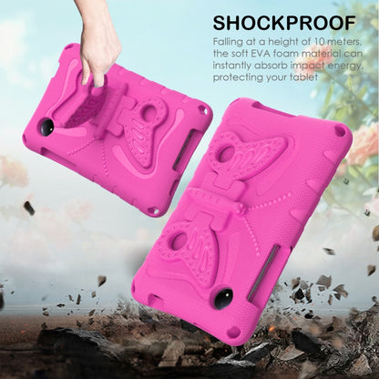 For Xiaomi Redmi Pad SE 8.7 2024 Butterfly Bracket EVA Shockproof Tablet Case(Rose Red) - More Tablet Cases by buy2fix | Online Shopping UK | buy2fix