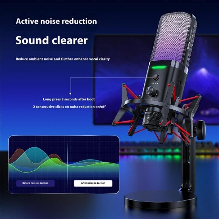 Yanmai X3W Wireless / Wired Dual Mode RGB Gaming Noise Reduction Microphone - Microphone by Yanmai | Online Shopping UK | buy2fix