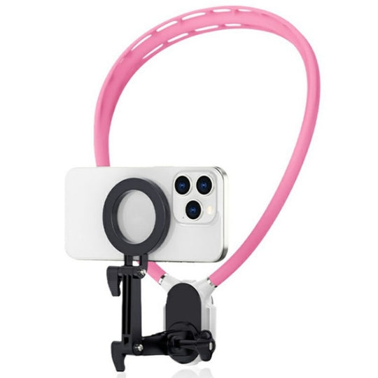 SX-P05 Magnetic Collar Phone Clamp Bracket POV View Mount(Pink)