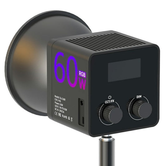 C60R 60W RGB Stage Lamp Professional Video Photography COB Fill Light, Plug:UK Plug by buy2fix