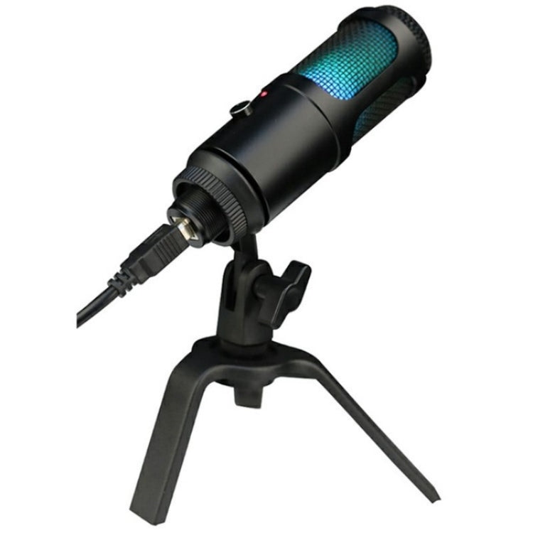 A6 USB Interface Laptop Recording Microphone with RGB Light - Microphone by buy2fix | Online Shopping UK | buy2fix