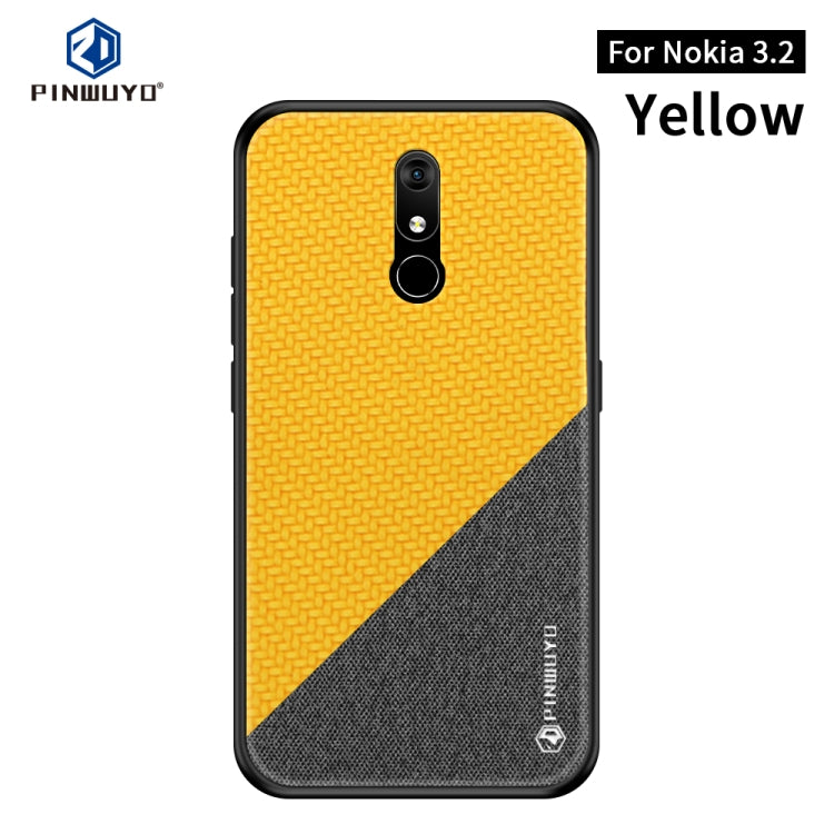 PINWUYO Honors Series Shockproof PC + TPU Protective Case for Nokia 3.2(Yellow) - Nokia Cases by PINWUYO | Online Shopping UK | buy2fix