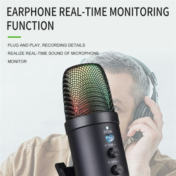 MU1000 Real Time Monitoring Noise Desktop Condenser Microphone - Microphone by buy2fix | Online Shopping UK | buy2fix