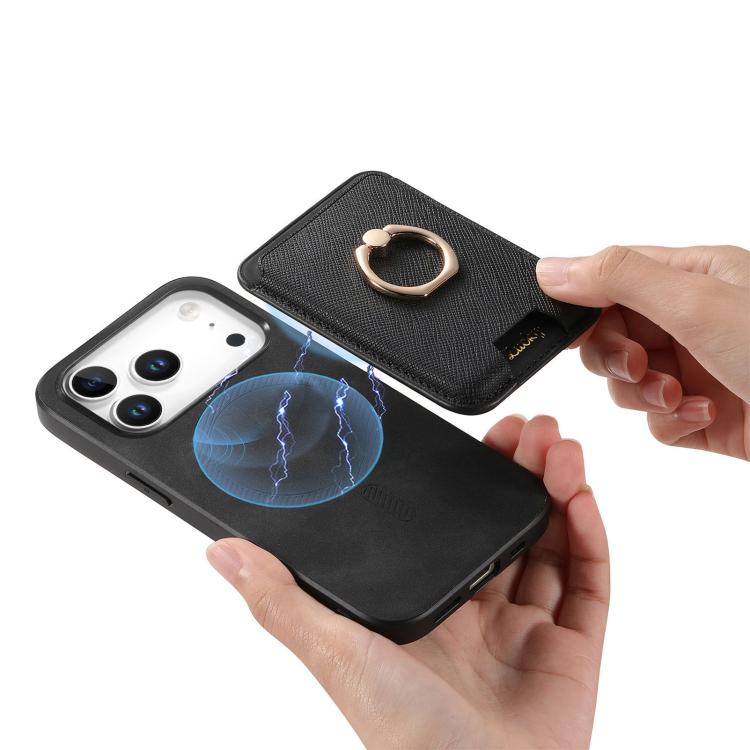 For iPhone 17 Pro Max Retro Cross Leather Card Bag MagSafe Phone Case(Black) - iPhone 17 Pro Max Cases by buy2fix | Online Shopping UK | buy2fix