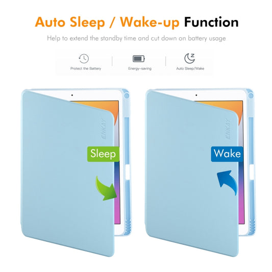 For iPad Air 10.5 / Pro 10.5 / 10.2 ENKAY 360 Rotation TPU Leather Smart Tablet Case with Pen Slot(Black) by ENKAY