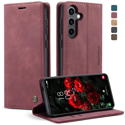 For Samsung Galaxy S24 FE 5G CaseMe 013 Multifunctional Horizontal Flip Leather Phone Case(Red) by CaseMe