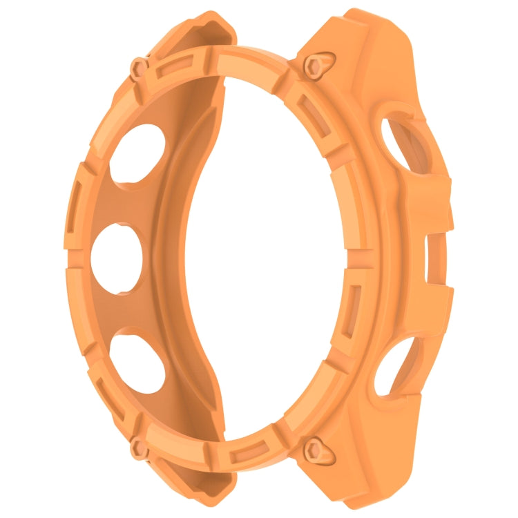 For Garmin Fenix 8 AMOLED 47mm Armor Hollow TPU Half Coverage Watch Protective Case(Orange) by buy2fix