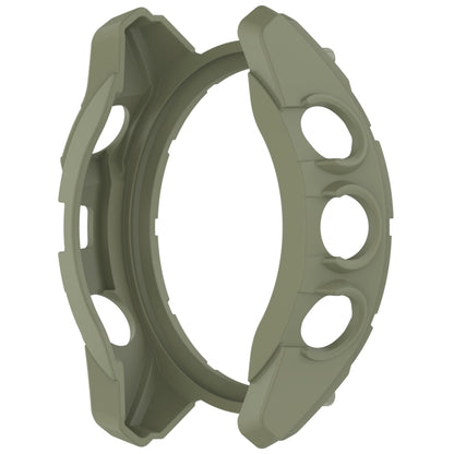 For Garmin Fenix 8 AMOLED 47mm Armor Hollow TPU Half Coverage Watch Protective Case(Juugle Green) by buy2fix
